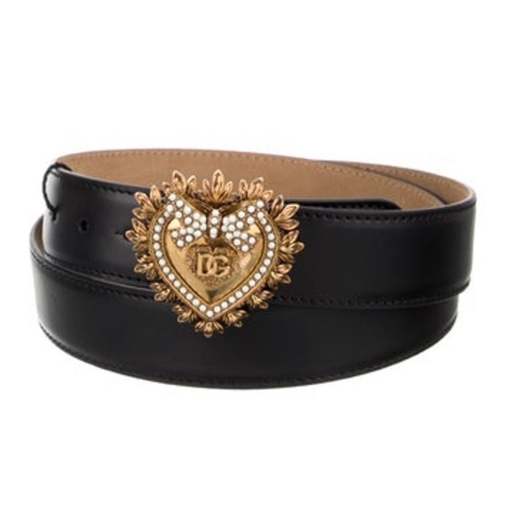 Dolce Gabbana Devotion belt in lux leather size 85